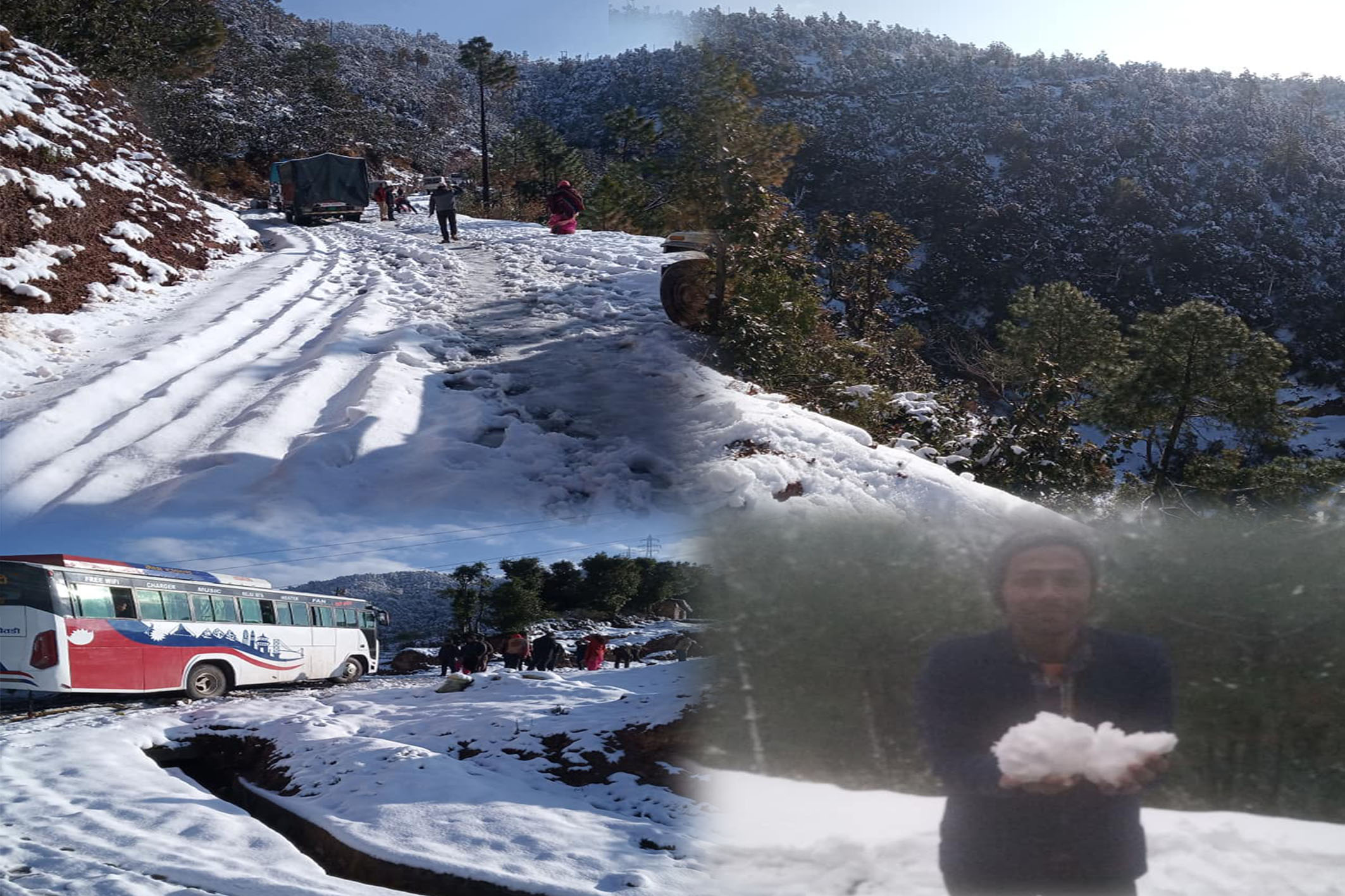 उच्च हिमाली भेगमा हिमपात, जनजीवन प्रभावित