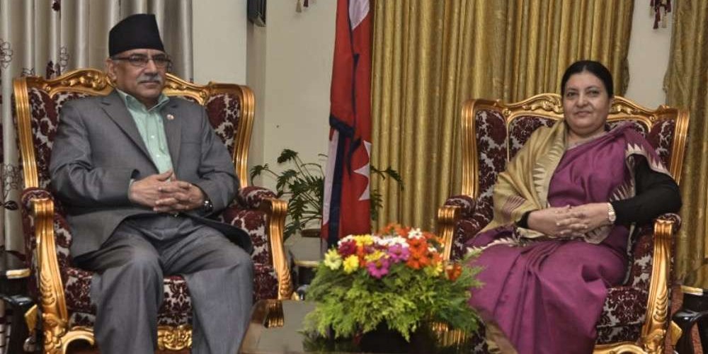 राष्ट्रपति र नेकपाका अध्यक्ष प्रचण्डबीच पूर्वमन्त्री बाँस्कोटासँग जोडिएको कमिसन प्रकरणबारे छलफल