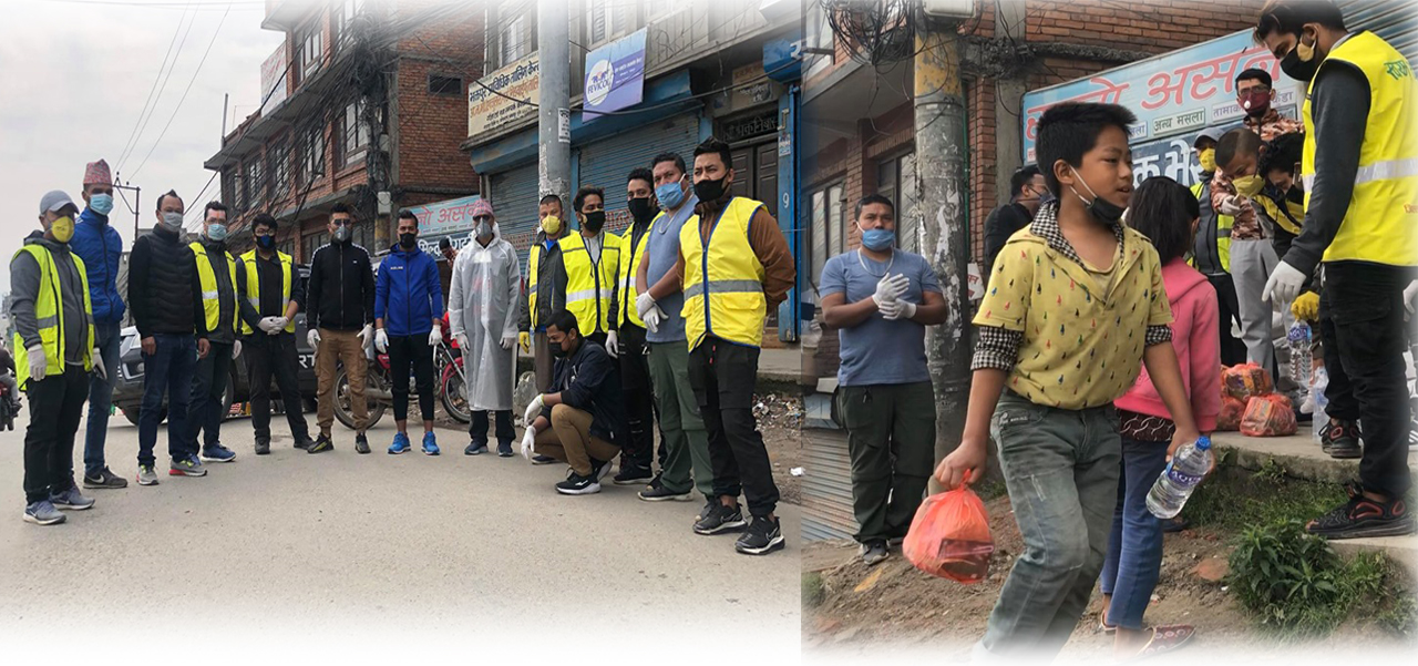 मन्डेकाजीको नेतृत्वमा कौशलटारमा ‘द आर्ट अफ लिभिङ नेपाल च्याप्टर’ले १ हजार थान खाजा बाड्यो,