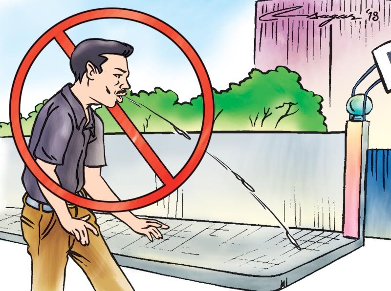 सडकमा जथाभावी नथुक्नुहोस्, कोरोना फैलन सक्छ