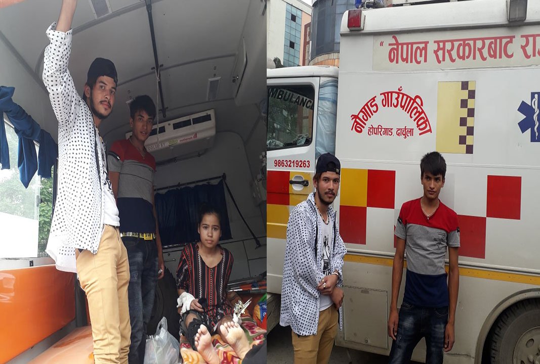 गम्भीर घाइते जयन्ती अस्पताल बाट डिस्चार्ज, नौगाड गाउँपालिकाद्वारा एम्बुलेन्सको व्यवस्था