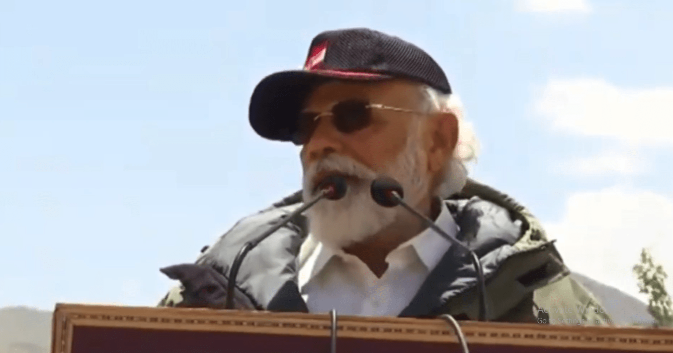 भारतीय प्रधानमन्त्री नरेन्द्र मोदी लद्दाख क्षेत्रको भ्रमणमा