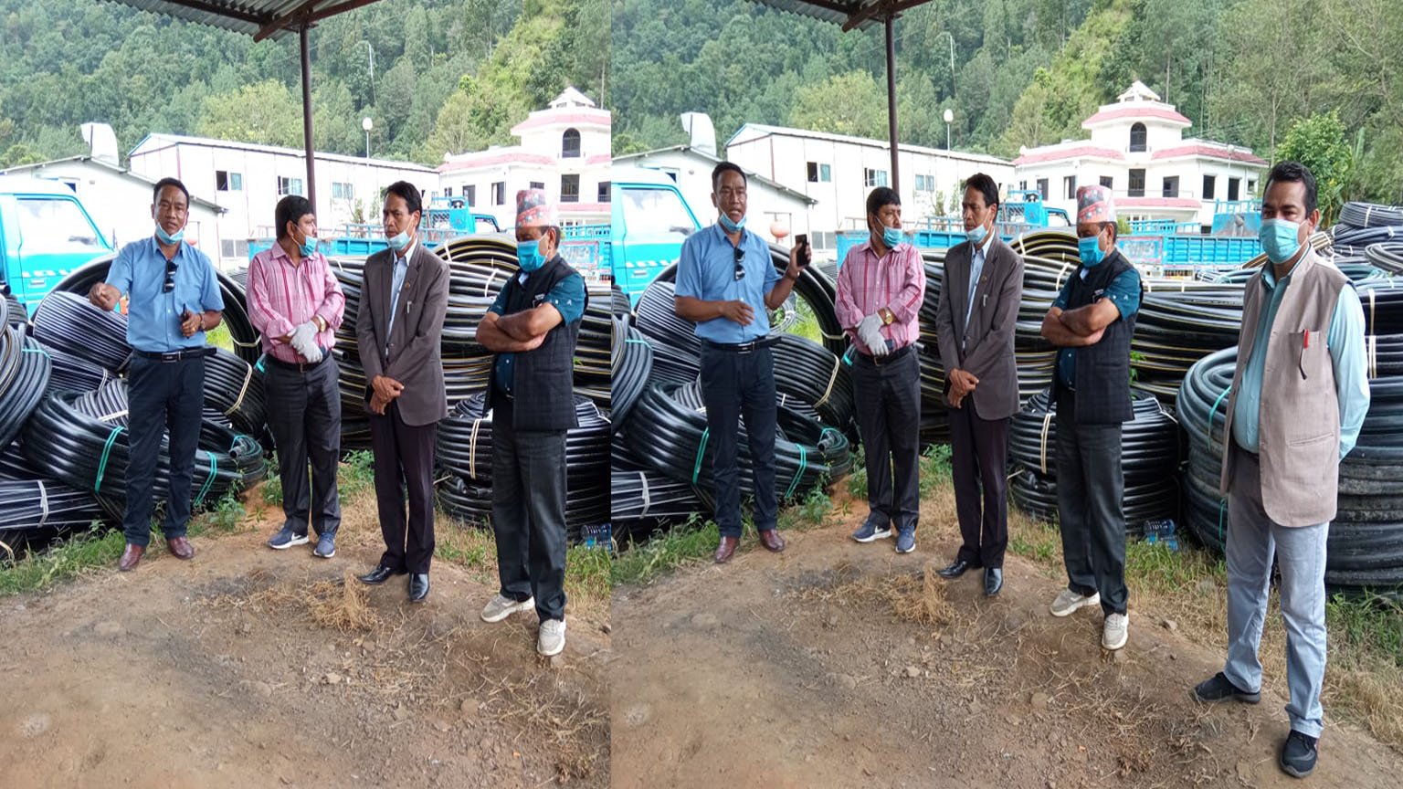 पूर्वमन्त्री तामाङद्वारा करिब १ करोड २० लाख बराबर को खानेपानी पाईप हस्तान्तरण
