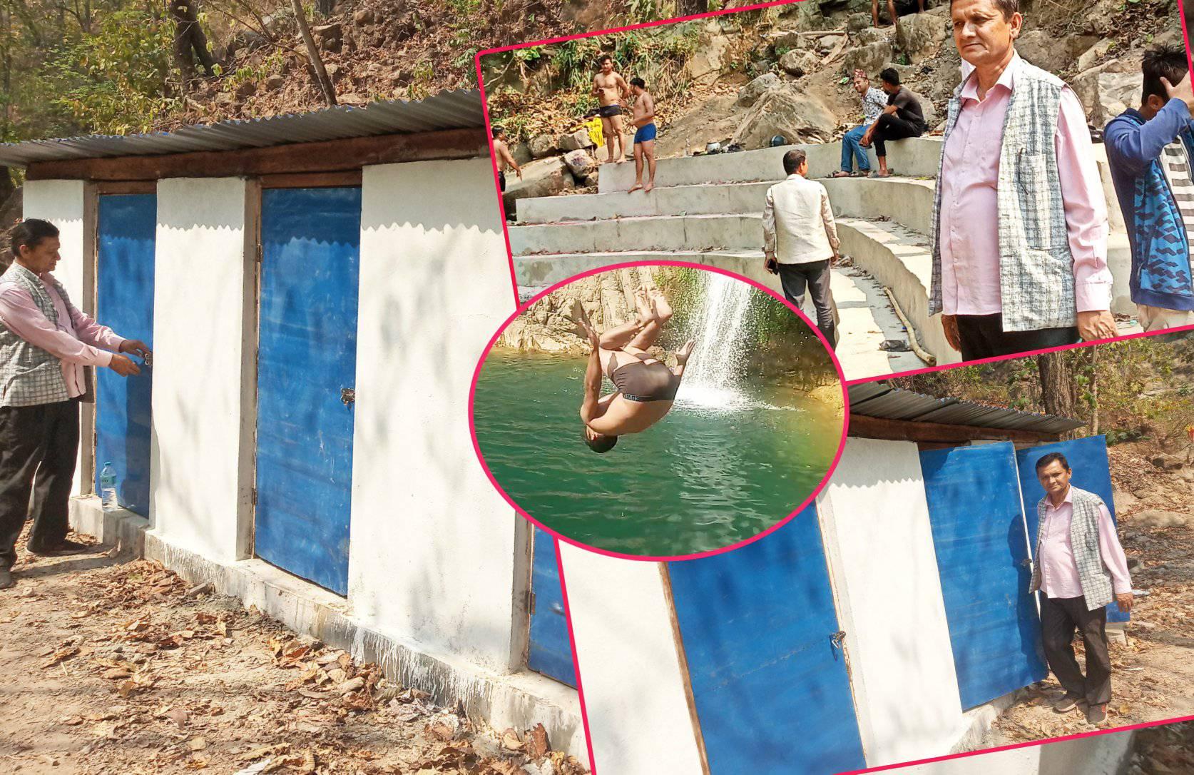 शुक्लाफाँटाको पर्यटकीय क्षेत्र बतासे झरनामा भौतिक पूर्वाधार निर्माण सम्पन्न