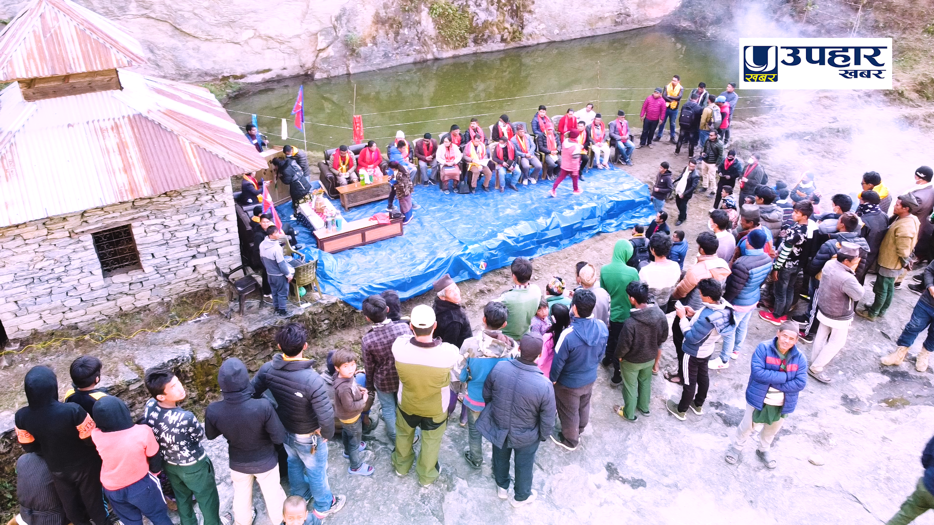 पाँचपोखरीमा एउटै ढुङ्गामा निर्माण गरिने नेपालकै ठुलो बुद्व मुर्तीको शिलान्यास, (ड्रोन भिडियो)