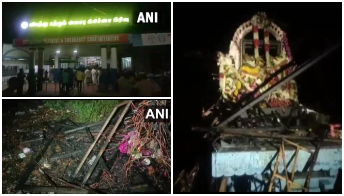 भारतको एक मन्दिरको रथयात्राका क्रममा हाईभोल्टेजको तारमा ठोक्किएर कम्तीमा १० जनाको मृत्यु