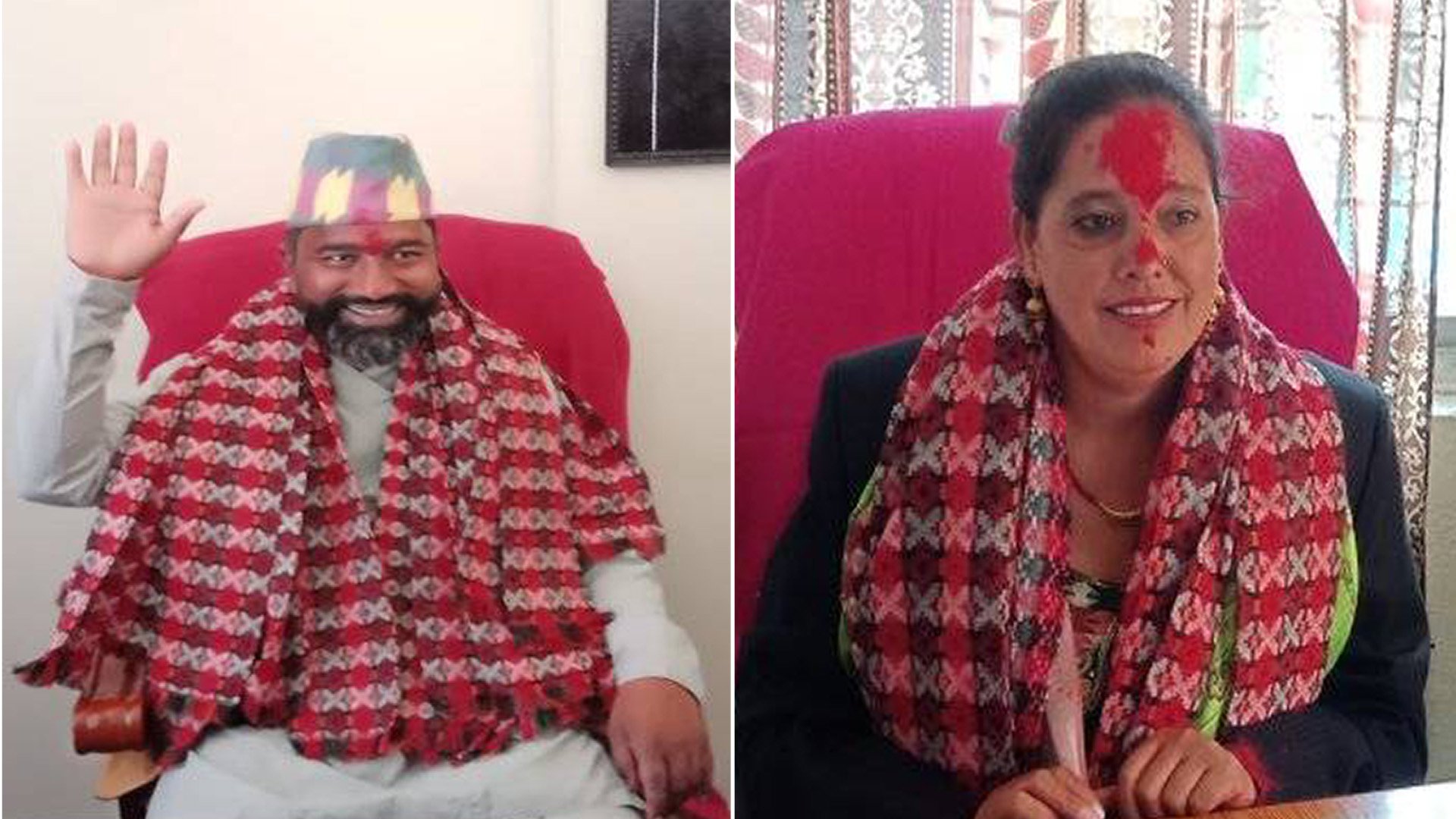 महाकाली नगरपालिकाका प्रमुख चैसिर र उपप्रमुख विष्टले गरे पदभार ग्रहण