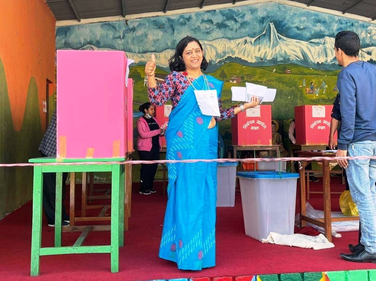 समिक्षा बास्कोटाले गरिन् मतदान