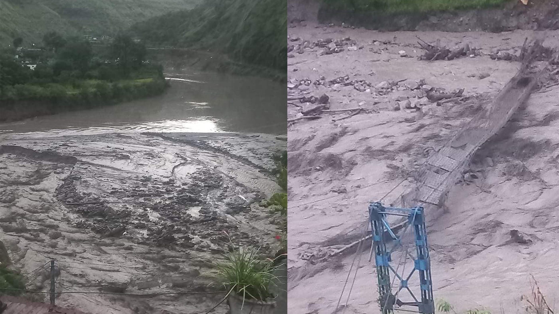 दार्चुला बाढी : ५ जनाको मृत्यु, १० जना बेपत्ता, ३ दर्जन बढी घरमा क्षती, सेनाको हेलिकप्टरबाट उद्धार गरिदै