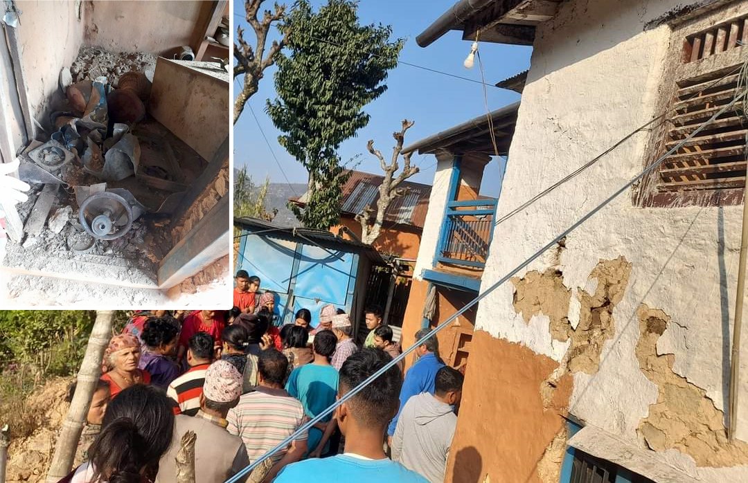 ग्यास सिलिण्डर पड्किएर पाल्पामा एकजना घाइते, घरमा समेत क्षति