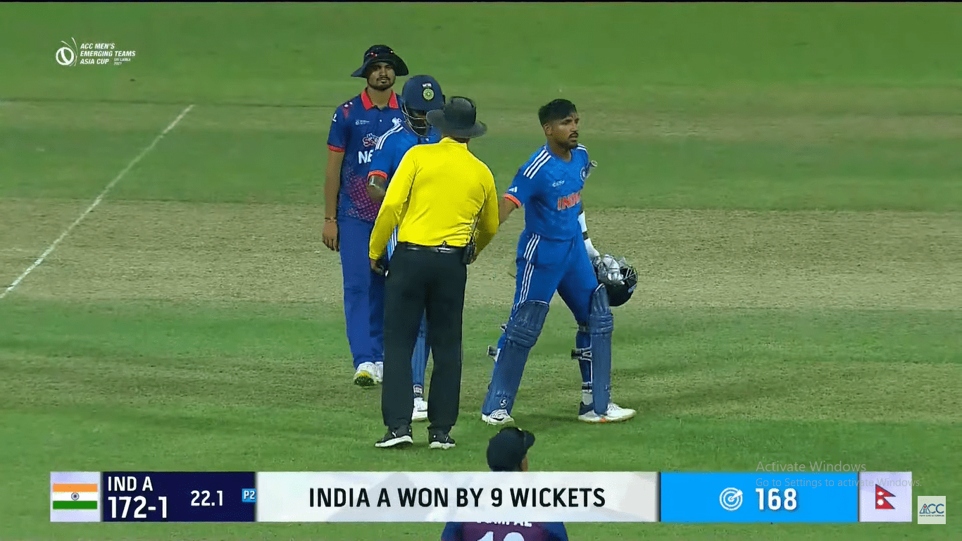 नेपाल भारत ‘ए’ सँग ९ विकेटले पराजित