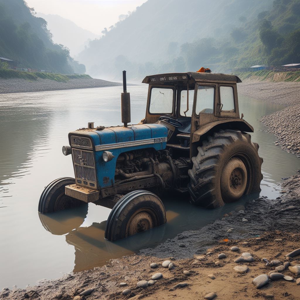 शुक्लाफाँटा-८ मा अवैध रूपमा वालुवा ल्याउदै गरेको ट्याक्टर प्रहरी नियन्त्रणमा