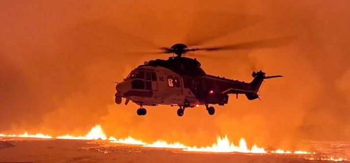 आइसल्याण्डमा भयंकर ज्वालामुखी बिष्फोट, संकटकालको घोषण