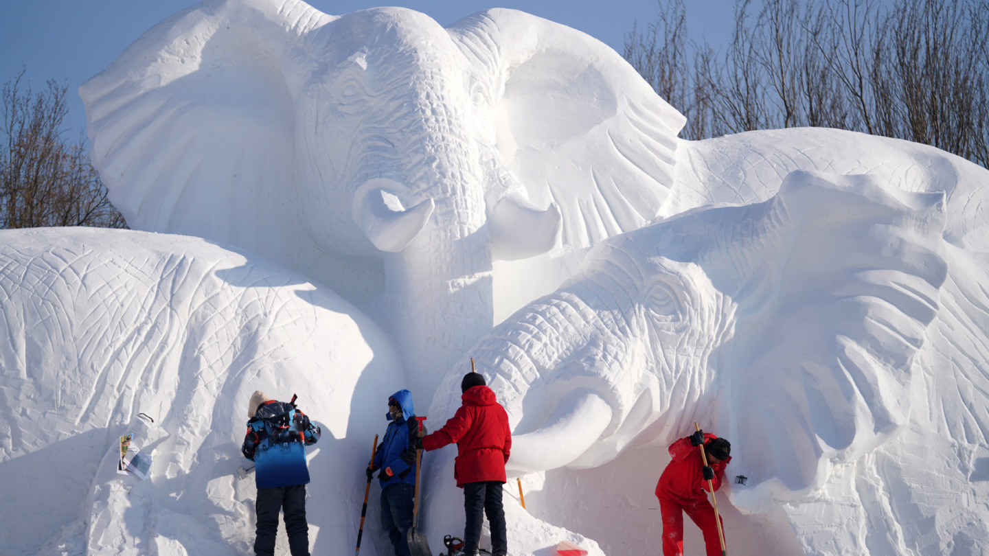 हिउँमा बनाईएका महल देखी हात्तिसम्म (फोटोफिचर)