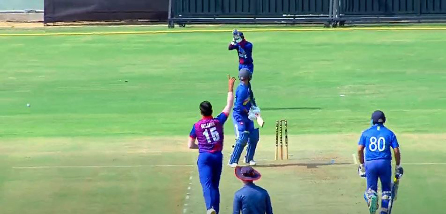 एसएमएस फ्रेन्ड्सिप कपको पहिलो खेलमा नेपालले गुजरातलाई ८ विकेटले हरायो