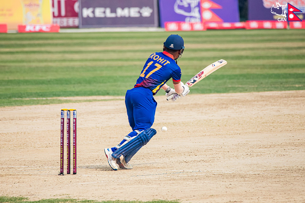 वेस्ट इन्डिज ए विरुद्ध कप्तान रोहितको अर्धशतक