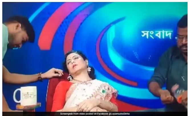 भारतमा गर्मीः समाचार पढदा पढदै न्युज एंकर भइन अचानक बेहोस