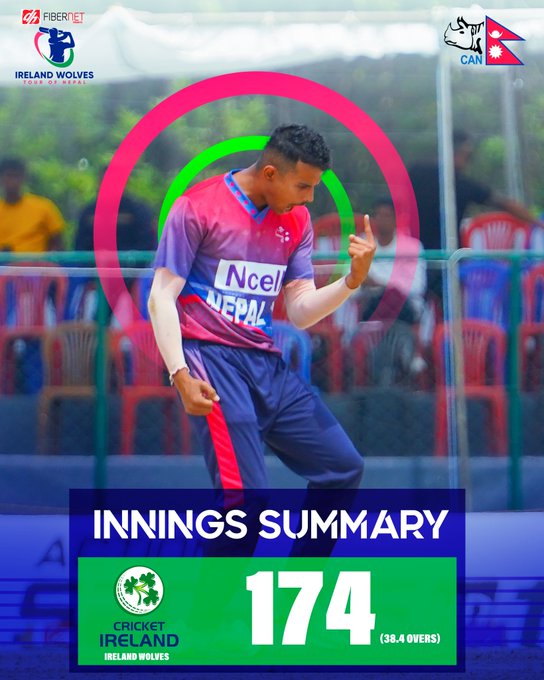 नेपाल ‘ए’ लाई आयरल्यान्ड ‘ए’ ले दियो १७५ रनको लक्ष्य