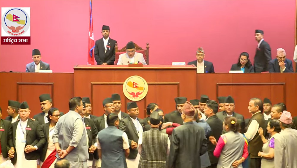 नाराबाजीका बीच राष्ट्रियसभामा पनि धन्यवाद प्रस्ताव पारित