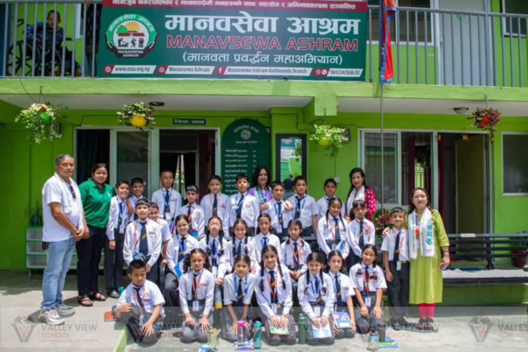 भ्याली भ्यु स्कुलको कक्षा ५ का विद्यार्थीद्वारा मानवसेवा आश्रमलाई आर्थिक सहयोग