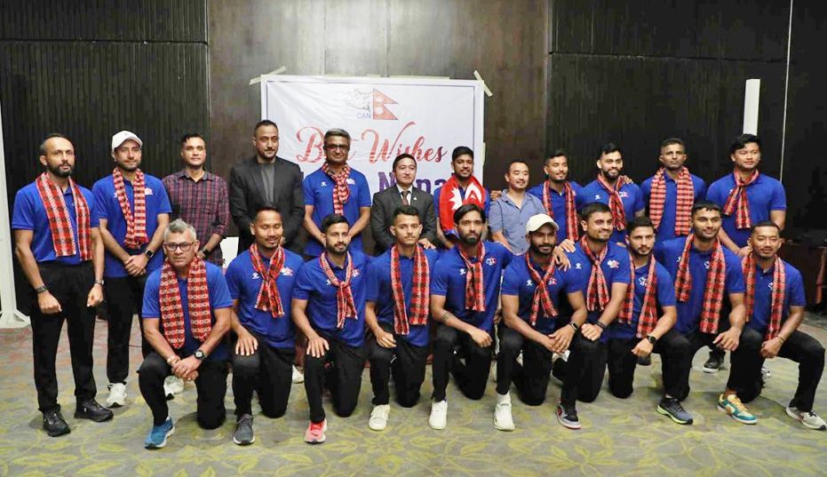 लिग २ खेल्न क्यानडा जाने नेपाली टोलीको बिदाइ