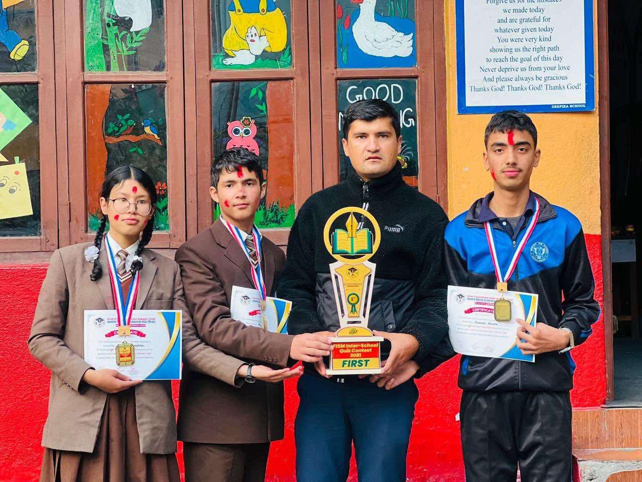 फिजम अन्तर–विद्यालय हाजिरीजवाफ प्रतियोगिता २०८१ को उपाधी माउण्ट सेब स्कुललाई