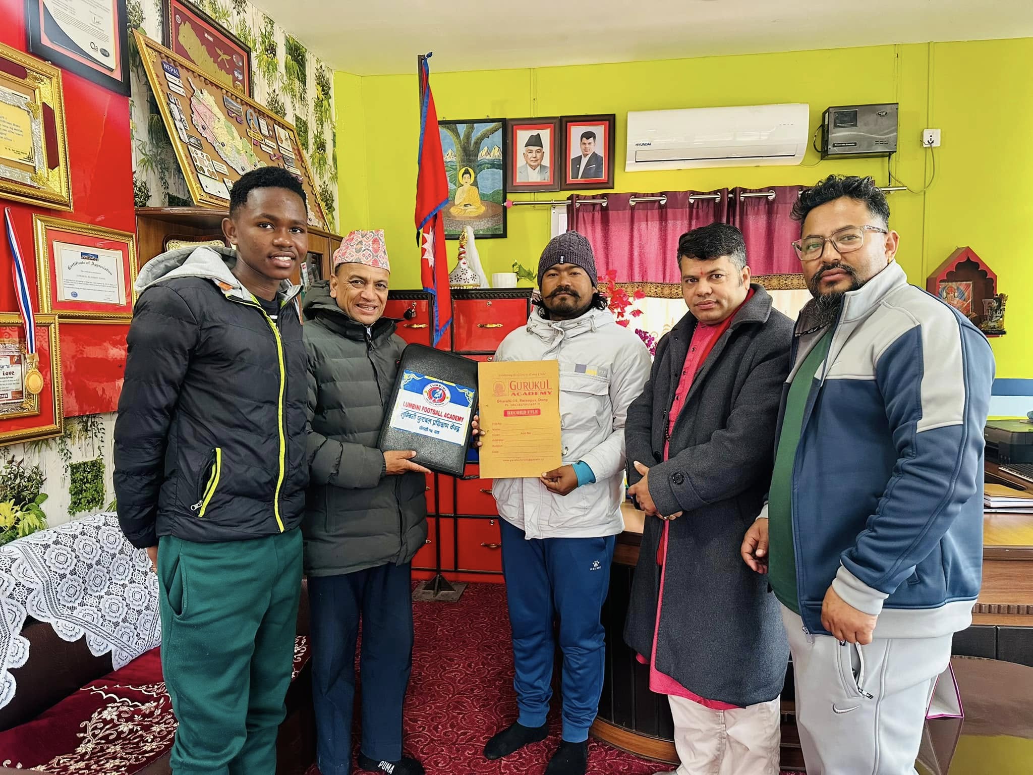 गुरुकुल एकेडेमी र लुम्बिनी फुटवल बीच साझेदारी सम्झौता