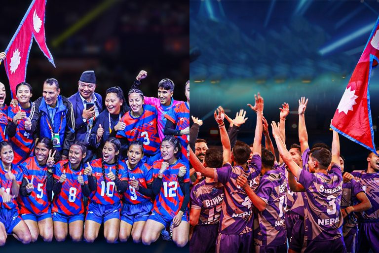 खो खो विश्वकपको उपाधिका लागि नेपाली महिला र पुरूष टोलीले भारतसँग खेल्दै