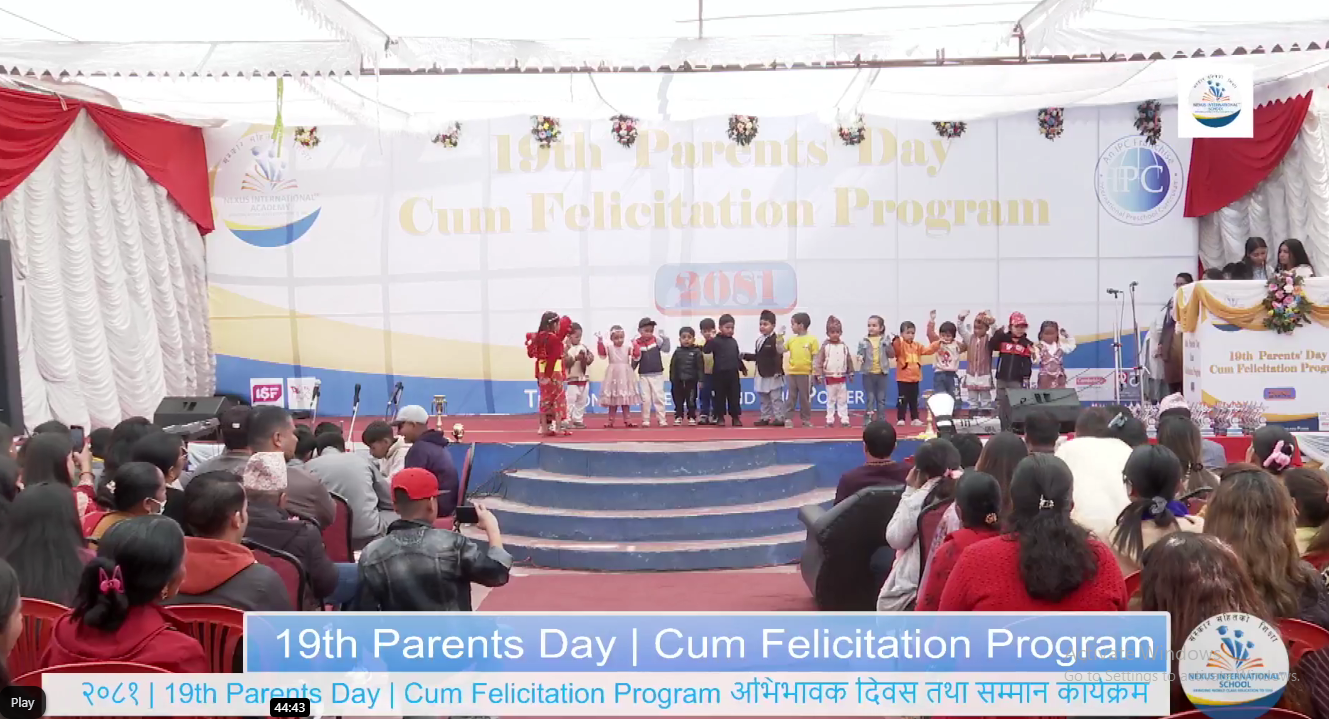 नेक्सस इन्टरनेशनल एकेडेमीमा १९ औं अभिभावक दिवस भव्यताका साथ मनाइयो