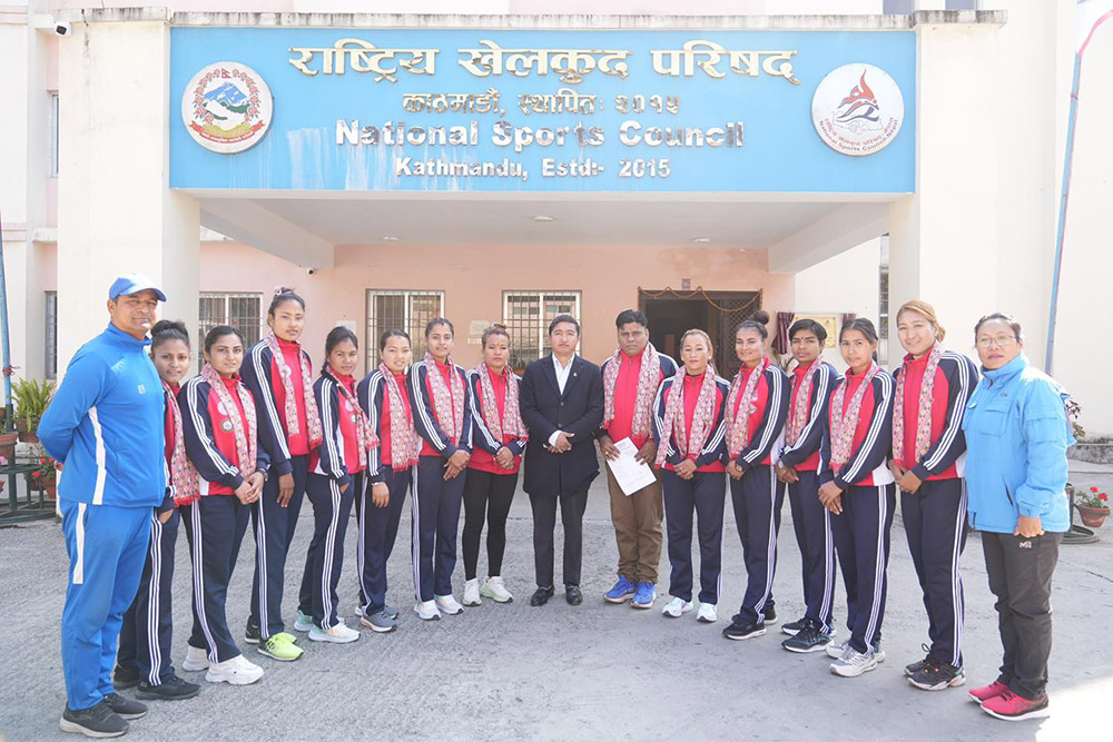 एसियाली महिला कबड्डी च्याम्पियनसिपमा सहभागी हुने खेलाडीको बिदाई