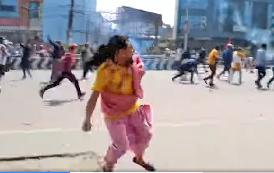 हिंसात्मक आन्दोलनमा संलग्न धर्मगुरु पुष्कर खतिवडा पक्राउ