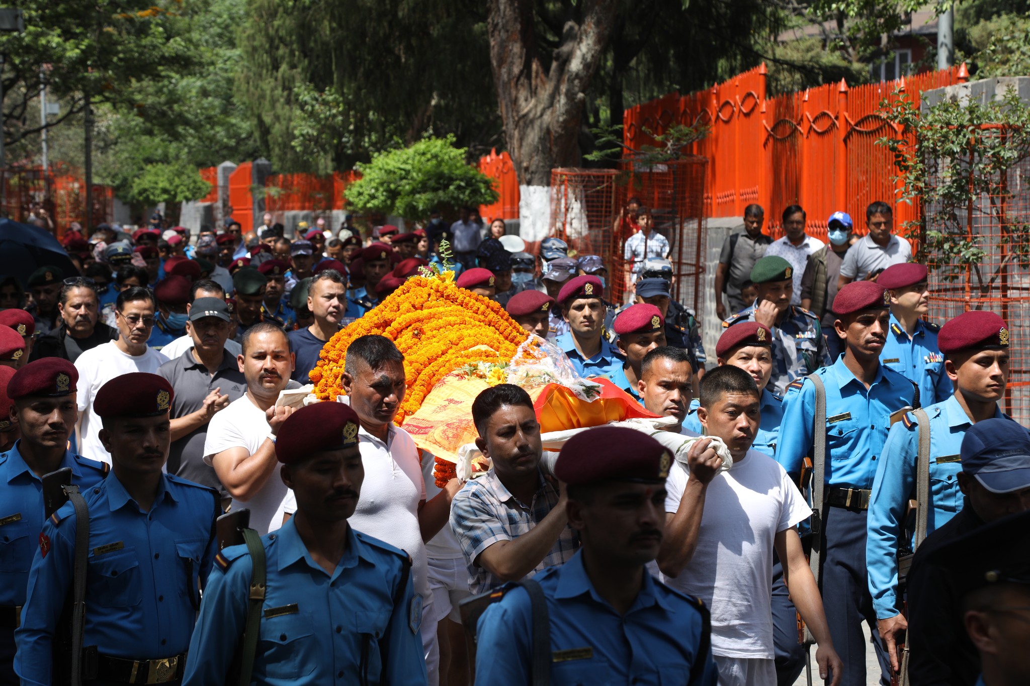 पूर्व प्रहरी महानिरीक्षक थापाको अन्तिम बिदाइ