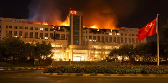 चीनको अस्पतालमा आगलागी हुदाँ जलेर २० को मृत्यु