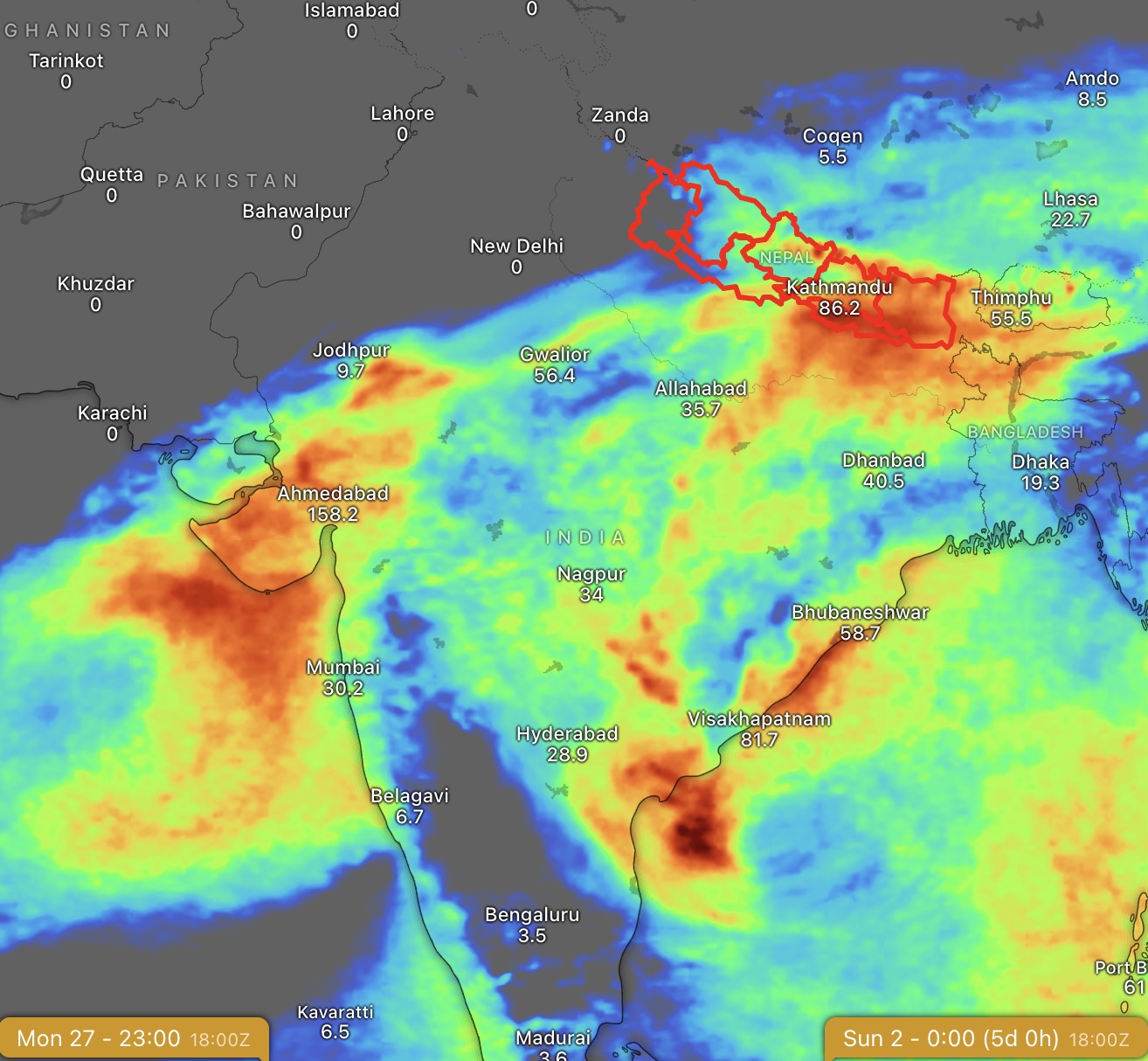 बिहीबार दिउँसोदेखि देखिने छ मोन्था चक्रवातको असर, यी स्थानमा भारी वर्षा र हिमपात