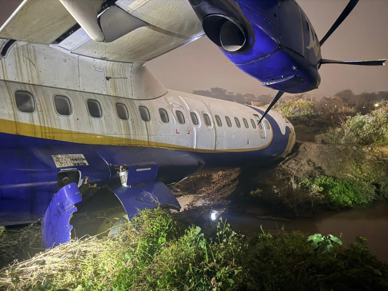 भद्रपुर विमानस्थलमा बुद्ध एयरको जहाज दुर्घटना, ७ यात्रुसहित को-पाइलट घाइते